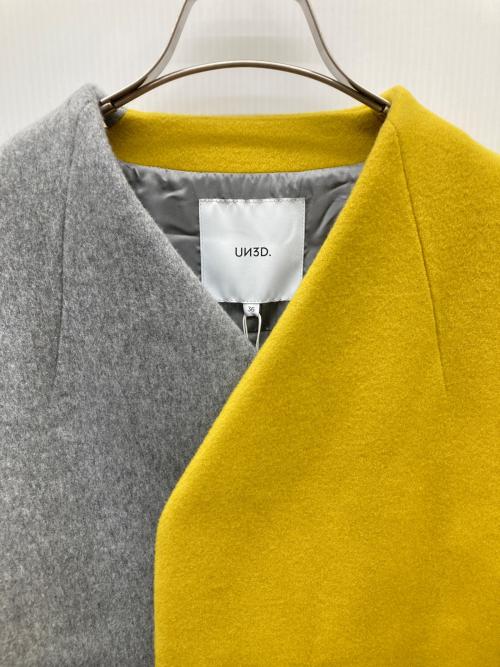 UN3D.（アンスリード）UN3D. (アンスリード) BI COLOR CT グレー×イエロー サイズ:36 未使用品の古着・服飾アイテム
