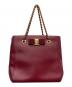 Salvatore Ferragamo (サルヴァトーレ フェラガモ) 2WAYチェーンショルダーバッグ ボルドー：25000円