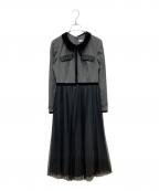HER LIP TOハーリップトゥ）の古着「GARNIER PLEATED DRESS」｜ブラック