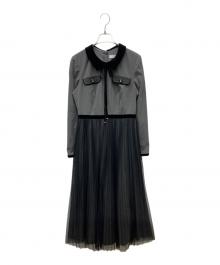 HER LIP TO（ハーリップトゥ）の古着「GARNIER PLEATED DRESS」｜ブラック