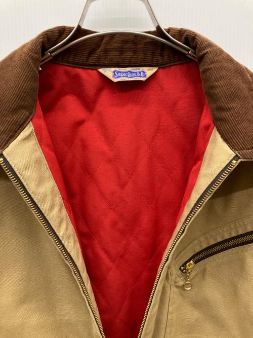 SUGAR CANE（シュガーケーン）SUGAR CANE (シュガーケーン) CANVAS PADDED WORK JACKET ベージュ サイズ:Lの古着・服飾アイテム