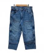 LEVI'Sリーバイス）の古着「ルーズストレートダブルニーペインターデニムパンツ」｜ブルー