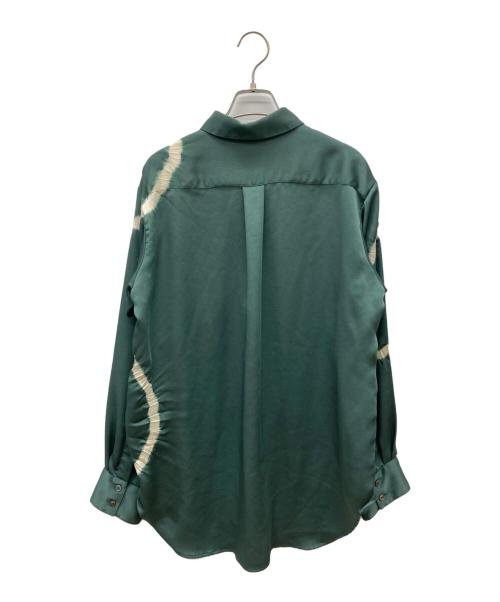 6(ROKU) BEAUTY&YOUTH（ロク ビューティーアンドユース）6(ROKU) BEAUTY&YOUTH (ロク ビューティーアンドユース) SATIN SIBORI SHIRT グリーン サイズ:記載なしの古着・服飾アイテム
