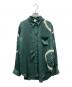 6(ROKU) BEAUTY&YOUTH（ロク ビューティーアンドユース）の古着「SATIN SIBORI SHIRT」｜グリーン