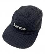 SUPREMEシュプリーム）の古着「26SS Monogram Gingham Camp Cap」｜ブラック