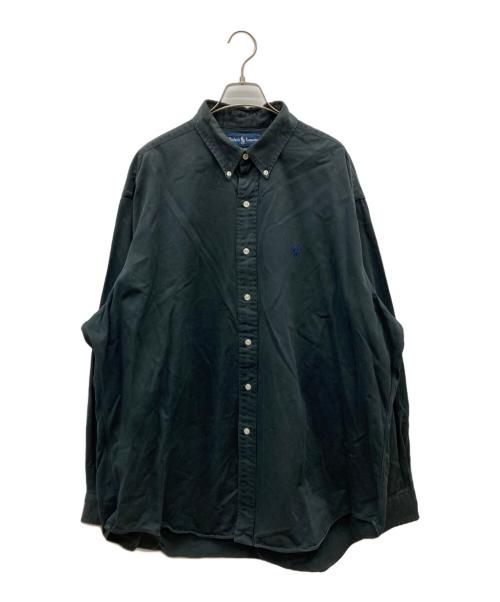 POLO RALPH LAUREN（ポロ・ラルフローレン）POLO RALPH LAUREN (ポロ・ラルフローレン) BLAKE 刺繍ロゴシャツ ブラック サイズ:XLの古着・服飾アイテム