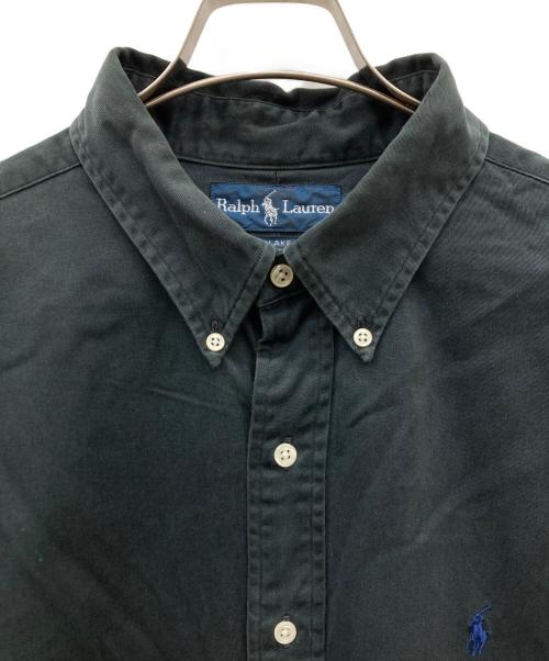 POLO RALPH LAUREN（ポロ・ラルフローレン）POLO RALPH LAUREN (ポロ・ラルフローレン) BLAKE 刺繍ロゴシャツ ブラック サイズ:XLの古着・服飾アイテム