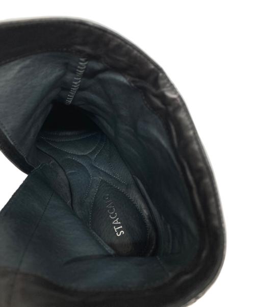 STACCATO（スタッカート）STACCATO (スタッカート) シープレザー ヒールブーツ ブラック サイズ:24.5の古着・服飾アイテム