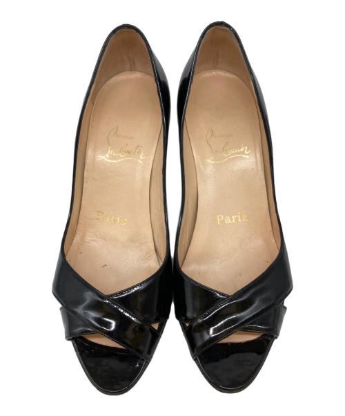 Christian Louboutin（クリスチャン・ルブタン）Christian Louboutin (クリスチャン・ルブタン) オープントゥーパンプス ブラック サイズ:351/2の古着・服飾アイテム