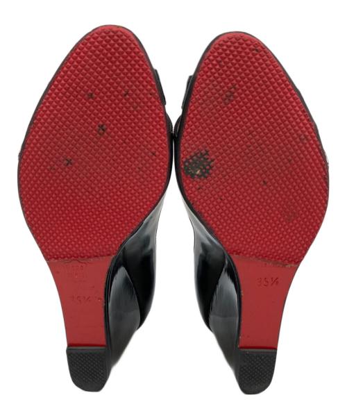 Christian Louboutin（クリスチャン・ルブタン）Christian Louboutin (クリスチャン・ルブタン) オープントゥーパンプス ブラック サイズ:351/2の古着・服飾アイテム