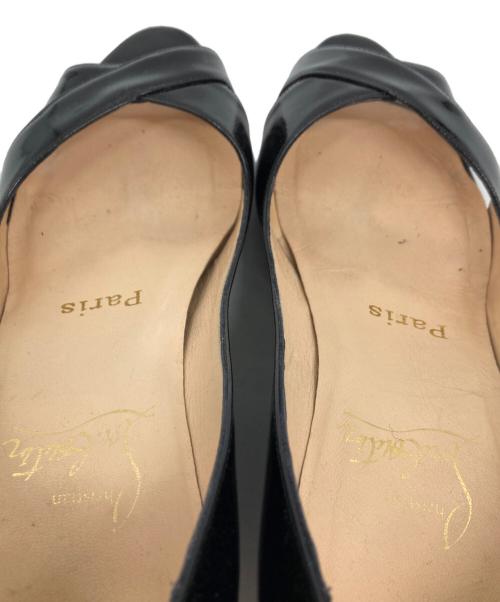 Christian Louboutin（クリスチャン・ルブタン）Christian Louboutin (クリスチャン・ルブタン) オープントゥーパンプス ブラック サイズ:351/2の古着・服飾アイテム