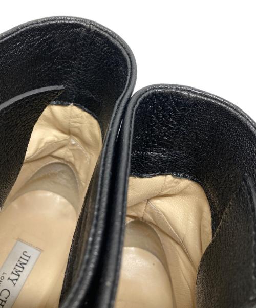 JIMMY CHOO（ジミーチュウ）JIMMY CHOO (ジミーチュウ) グラフィック スタースタッズ バイカーブーツ ブラック サイズ:35の古着・服飾アイテム