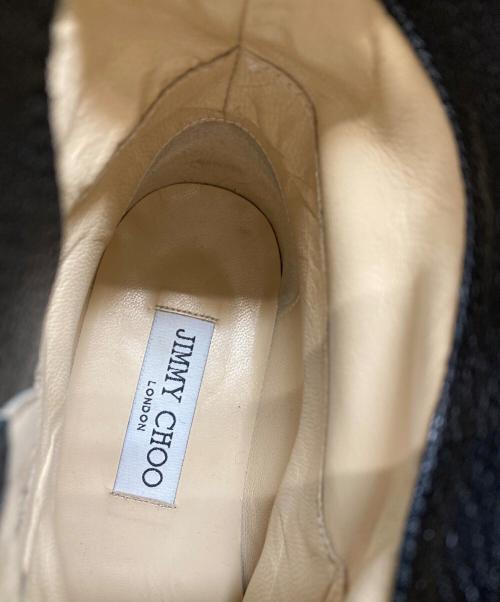 JIMMY CHOO（ジミーチュウ）JIMMY CHOO (ジミーチュウ) グラフィック スタースタッズ バイカーブーツ ブラック サイズ:35の古着・服飾アイテム