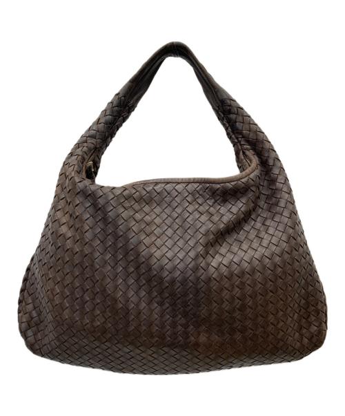 BOTTEGA VENETA（ボッテガベネタ）BOTTEGA VENETA (ボッテガベネタ) イントレチャート ホーボーバッグ ブラウンの古着・服飾アイテム
