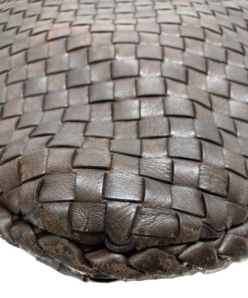 BOTTEGA VENETA（ボッテガベネタ）BOTTEGA VENETA (ボッテガベネタ) イントレチャート ホーボーバッグ ブラウンの古着・服飾アイテム