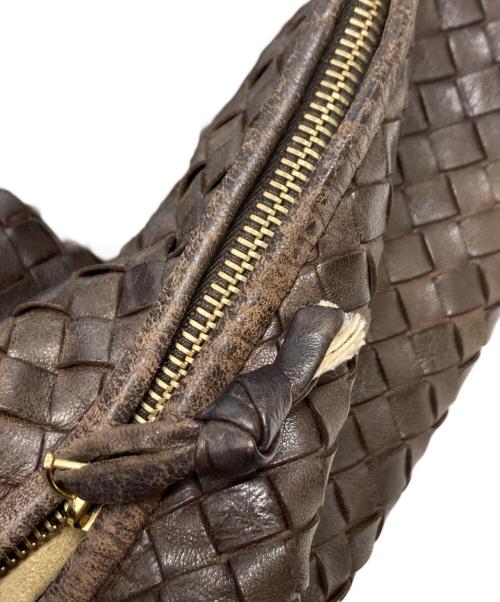 BOTTEGA VENETA（ボッテガベネタ）BOTTEGA VENETA (ボッテガベネタ) イントレチャート ホーボーバッグ ブラウンの古着・服飾アイテム