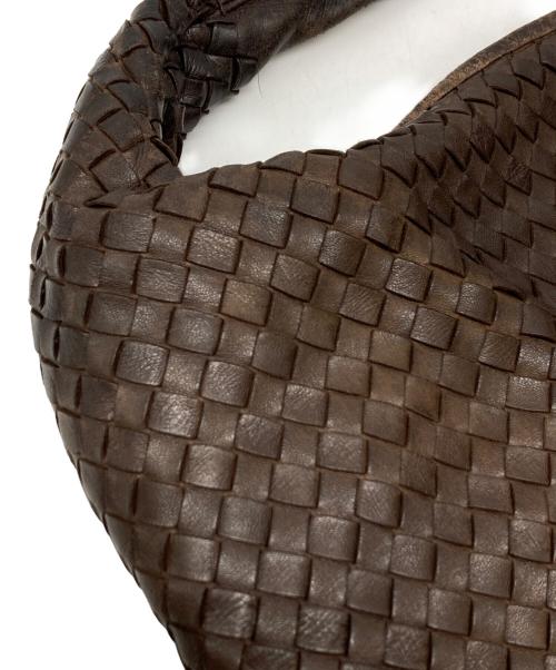 BOTTEGA VENETA（ボッテガベネタ）BOTTEGA VENETA (ボッテガベネタ) イントレチャート ホーボーバッグ ブラウンの古着・服飾アイテム