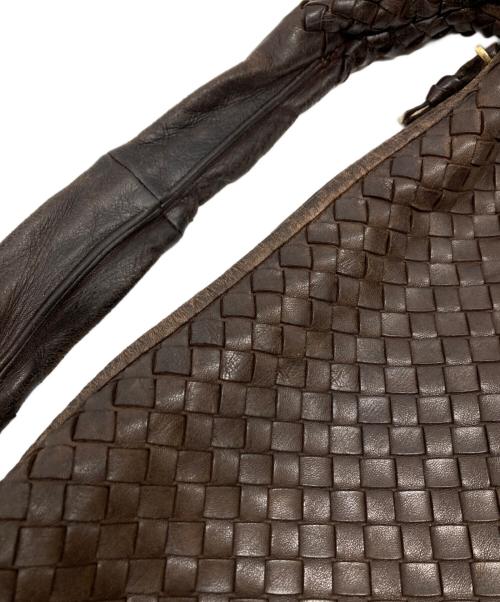 BOTTEGA VENETA（ボッテガベネタ）BOTTEGA VENETA (ボッテガベネタ) イントレチャート ホーボーバッグ ブラウンの古着・服飾アイテム