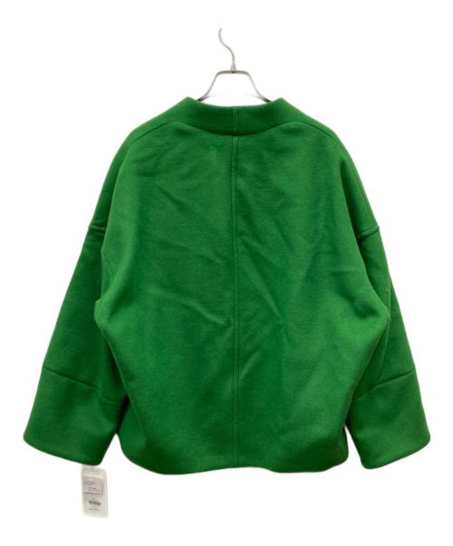 PASSIONE（パシオーネ）PASSIONE (パシオーネ) Vネックノーカラー ジップ ジャケット グリーン サイズ:38 未使用品の古着・服飾アイテム