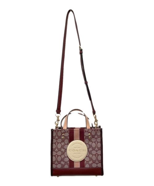 COACH（コーチ）COACH (コーチ) デンプシー トート 22 シグネチャー ショルダーバッグ ボルドーの古着・服飾アイテム