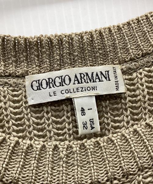 GIORGIO ARMANI（ジョルジオアルマーニ）GIORGIO ARMANI (ジョルジオアルマーニ) ウールニット ベージュ サイズ:48の古着・服飾アイテム