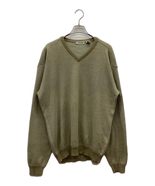 GIORGIO ARMANI（ジョルジオアルマーニ）GIORGIO ARMANI (ジョルジオアルマーニ) Vネックニット ベージュ サイズ:Mの古着・服飾アイテム
