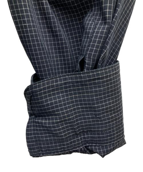 GIORGIO ARMANI（ジョルジオアルマーニ）GIORGIO ARMANI (ジョルジオアルマーニ) グラフチェックシャツ ブラック サイズ:37の古着・服飾アイテム