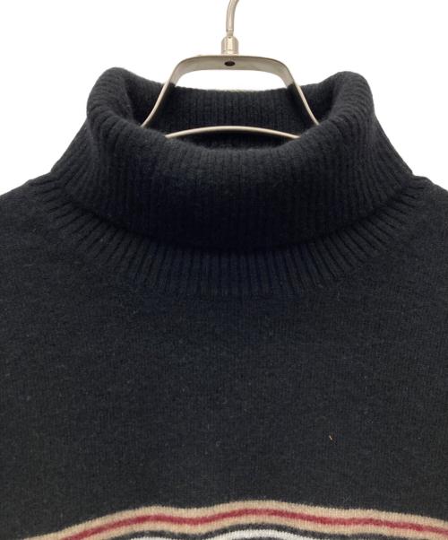 BURBERRY BLACK LABEL（バーバリーブラックレーベル）BURBERRY BLACK LABEL (バーバリーブラックレーベル) カシミヤ混ニット ブラック サイズ:2の古着・服飾アイテム