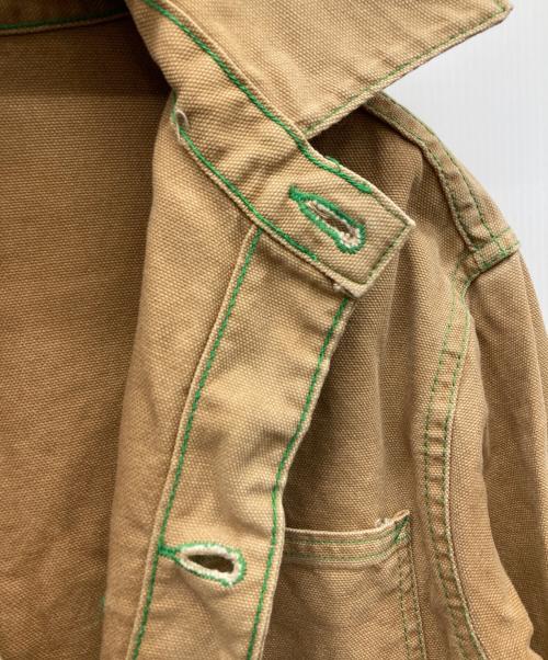 Pointer（ポインター）POINTER (ポインター) グリーンステッチカバーオール ブラウン サイズ:Mの古着・服飾アイテム