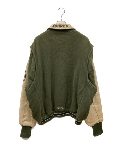 AVIREX（アヴィレックス）AVIREX (アヴィレックス) versity jacket オリーブ サイズ:3XLの古着・服飾アイテム