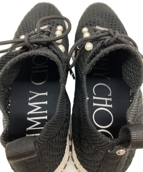 JIMMY CHOO（ジミーチュウ）JIMMY CHOO (ジミーチュウ) ヴェレスクロシェニットスニーカー ブラック サイズ:39-40の古着・服飾アイテム