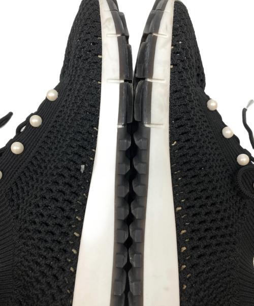 JIMMY CHOO（ジミーチュウ）JIMMY CHOO (ジミーチュウ) ヴェレスクロシェニットスニーカー ブラック サイズ:39-40の古着・服飾アイテム