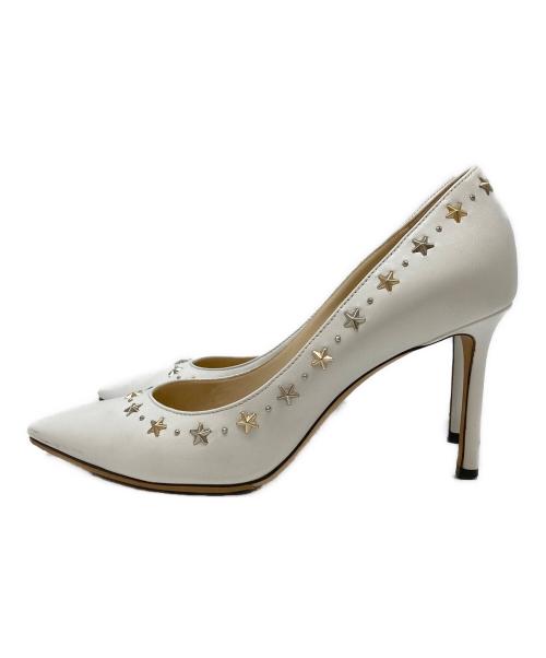 JIMMY CHOO（ジミーチュウ）JIMMY CHOO (ジミーチュウ) スタースタッズパンプス ホワイト サイズ:36の古着・服飾アイテム