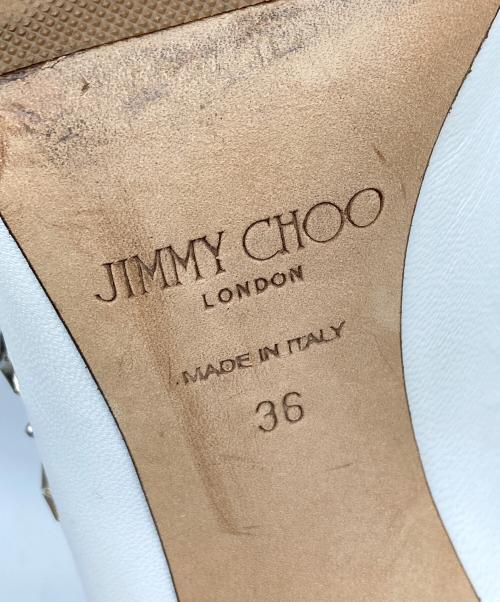 JIMMY CHOO（ジミーチュウ）JIMMY CHOO (ジミーチュウ) スタースタッズパンプス ホワイト サイズ:36の古着・服飾アイテム
