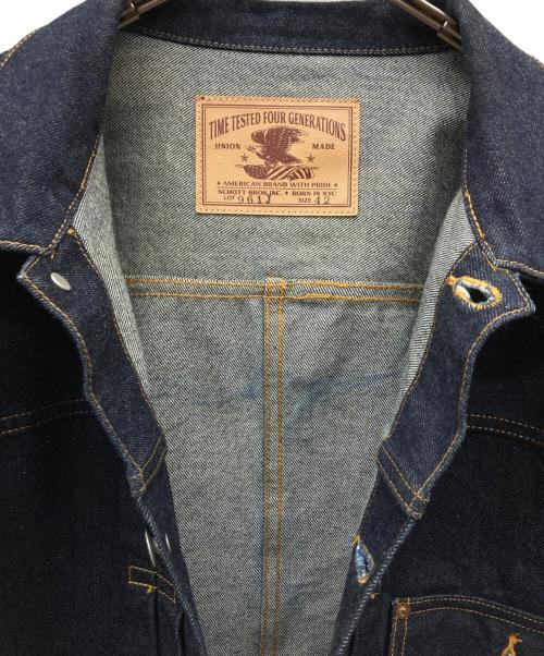 SCHOTT BROS.（ショットブロス）SCHOTT BROS. (ショットブロス) 1st FIRE PROOF DENIM JACKET インディゴ サイズ:42の古着・服飾アイテム