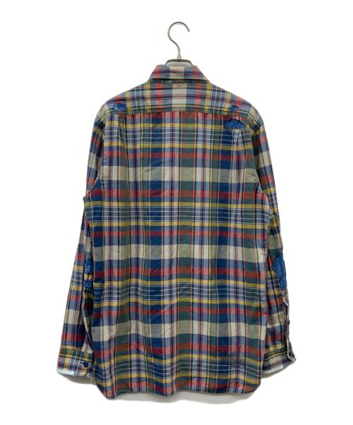 POLO RALPH LAUREN（ポロ・ラルフローレン）POLO RALPH LAUREN (ポロ・ラルフローレン) リペア加工パッチワークチェックシャツ マルチカラー サイズ:Sの古着・服飾アイテム