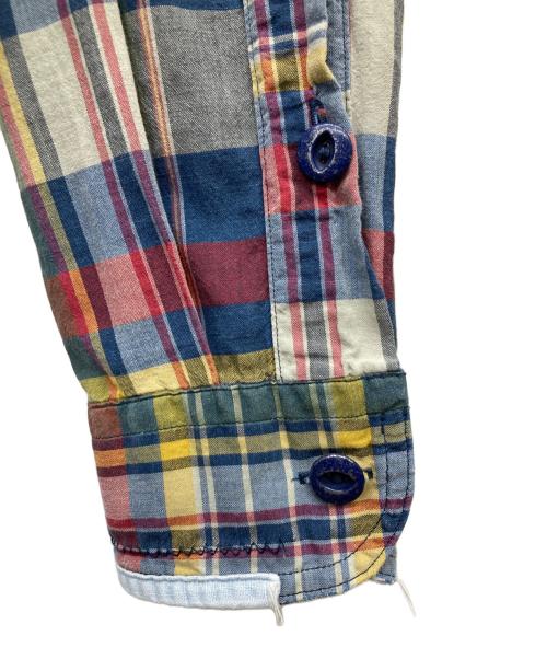 POLO RALPH LAUREN（ポロ・ラルフローレン）POLO RALPH LAUREN (ポロ・ラルフローレン) リペア加工パッチワークチェックシャツ マルチカラー サイズ:Sの古着・服飾アイテム