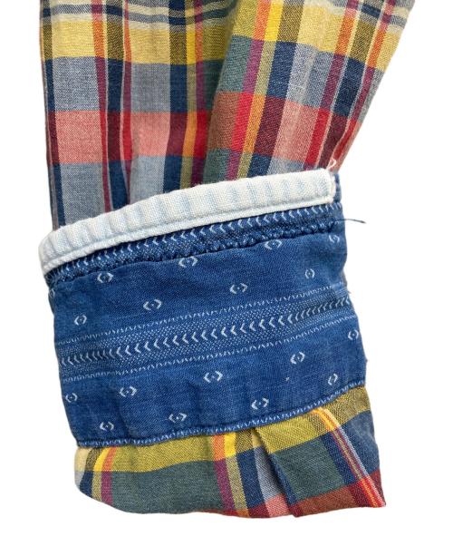 POLO RALPH LAUREN（ポロ・ラルフローレン）POLO RALPH LAUREN (ポロ・ラルフローレン) リペア加工パッチワークチェックシャツ マルチカラー サイズ:Sの古着・服飾アイテム