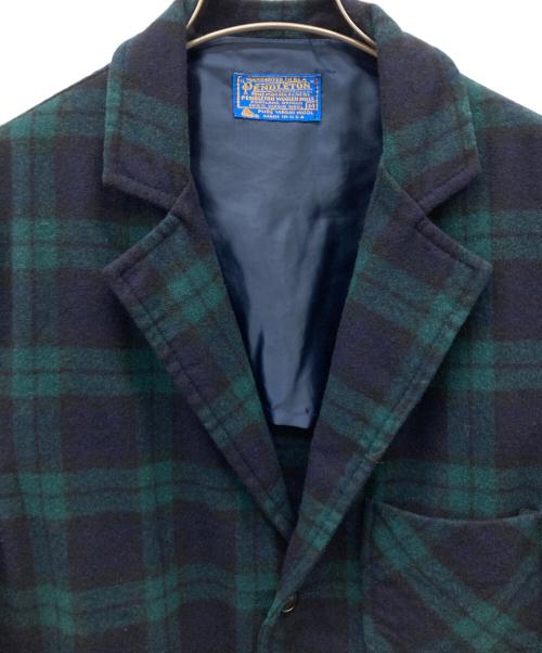 PENDLETON（ペンドルトン）PENDLETON (ペンドルトン) 70's 3Bウールジャケット ブラック×グリーン サイズ:Mの古着・服飾アイテム