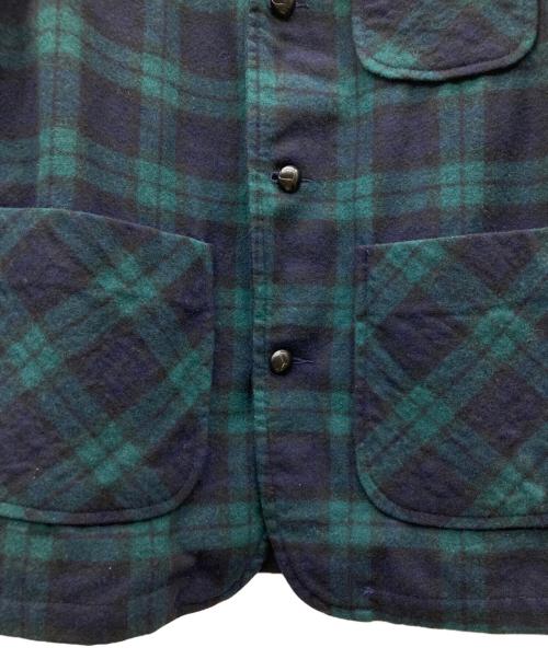 PENDLETON（ペンドルトン）PENDLETON (ペンドルトン) 70's 3Bウールジャケット ブラック×グリーン サイズ:Mの古着・服飾アイテム