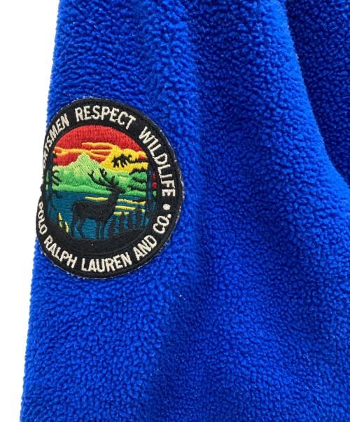 POLO RALPH LAUREN（ポロ・ラルフローレン）POLO RALPH LAUREN (ポロ・ラルフローレン) ハーフジップフリースブルゾン ブルー サイズ:Mの古着・服飾アイテム