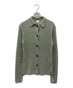 6(ROKU) BEAUTY&YOUTHロク ビューティーアンドユース）の古着「LAME SHIRT CARDIGAN」｜グリーン