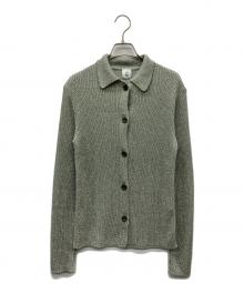 6(ROKU) BEAUTY&YOUTH（ロク ビューティーアンドユース）の古着「LAME SHIRT CARDIGAN」｜グリーン
