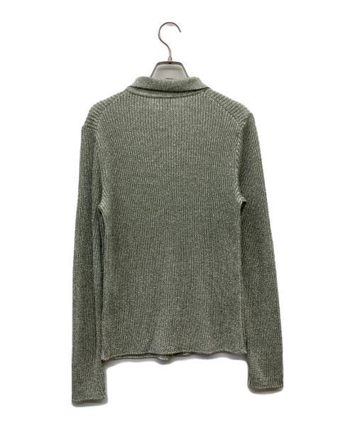6(ROKU) BEAUTY&YOUTH（ロク ビューティーアンドユース）6(ROKU) BEAUTY&YOUTH (ロク ビューティーアンドユース) LAME SHIRT CARDIGAN グリーン サイズ:-の古着・服飾アイテム