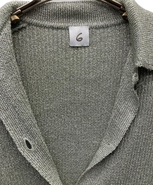 6(ROKU) BEAUTY&YOUTH（ロク ビューティーアンドユース）6(ROKU) BEAUTY&YOUTH (ロク ビューティーアンドユース) LAME SHIRT CARDIGAN グリーン サイズ:-の古着・服飾アイテム