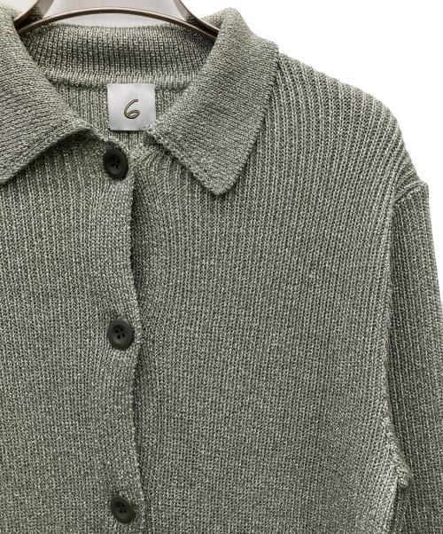 6(ROKU) BEAUTY&YOUTH（ロク ビューティーアンドユース）6(ROKU) BEAUTY&YOUTH (ロク ビューティーアンドユース) LAME SHIRT CARDIGAN グリーン サイズ:-の古着・服飾アイテム