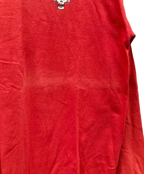 stussy（ステューシー）stussy (ステューシー) 90's ヘッドホンスカル ロンT レッド サイズ:Lの古着・服飾アイテム