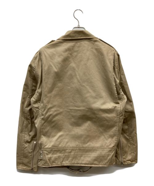 POST O'ALLS（ポストオーバーオールズ）POST O'ALLS (ポストオーバーオールズ) ライダースジャケット ベージュ サイズ:Ｍの古着・服飾アイテム