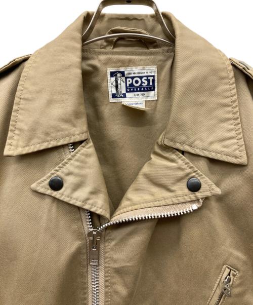 POST O'ALLS（ポストオーバーオールズ）POST O'ALLS (ポストオーバーオールズ) ライダースジャケット ベージュ サイズ:Ｍの古着・服飾アイテム