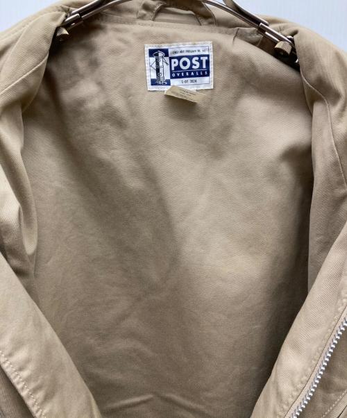 POST O'ALLS（ポストオーバーオールズ）POST O'ALLS (ポストオーバーオールズ) ライダースジャケット ベージュ サイズ:Ｍの古着・服飾アイテム